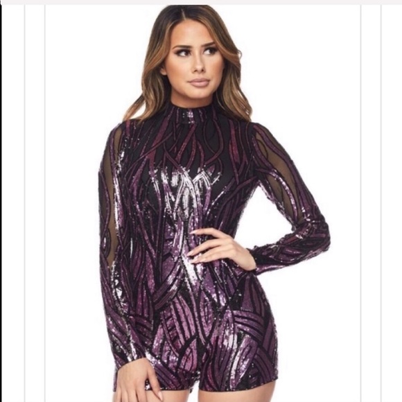 Banjul Tight long sleeves romper with turtle neck - Picture 4 of 4